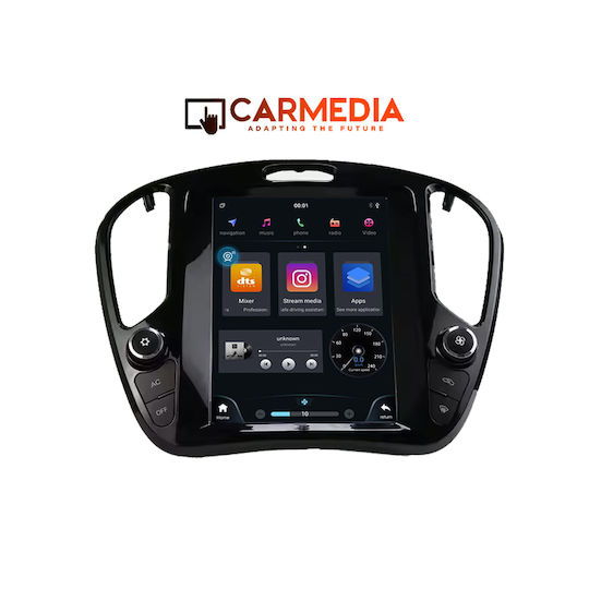 Carmedia Ηχοσύστημα Αυτοκινήτου για Nissan Juke 2009-2020 (Bluetooth/USB/AUX/WiFi/GPS/Apple-Carplay/Android-Auto) με Οθόνη Αφής 9.7"