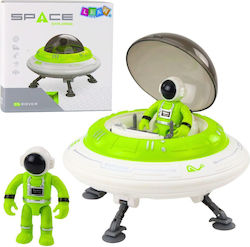 Spaceship Ufo Astronaut Figure Lights Sounds Green
