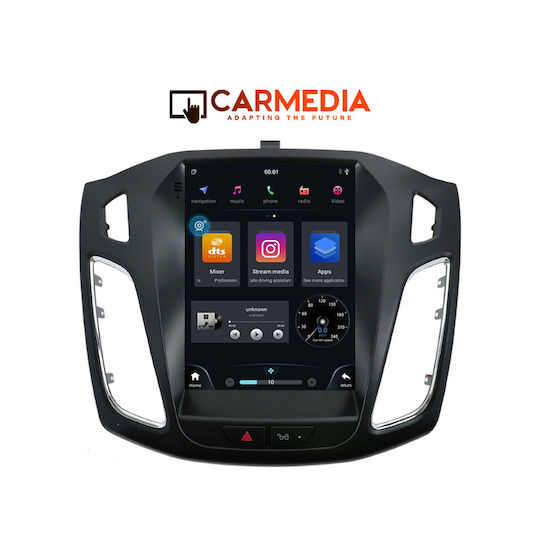 Carmedia Ηχοσύστημα Αυτοκινήτου για Ford Focus 2011-2018 (Bluetooth/USB/WiFi/GPS/Apple-Carplay/Android-Auto) με Οθόνη Αφής 9.7"