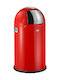 Wesco Pushboy Waste Bin from Inox Steel Red 22L