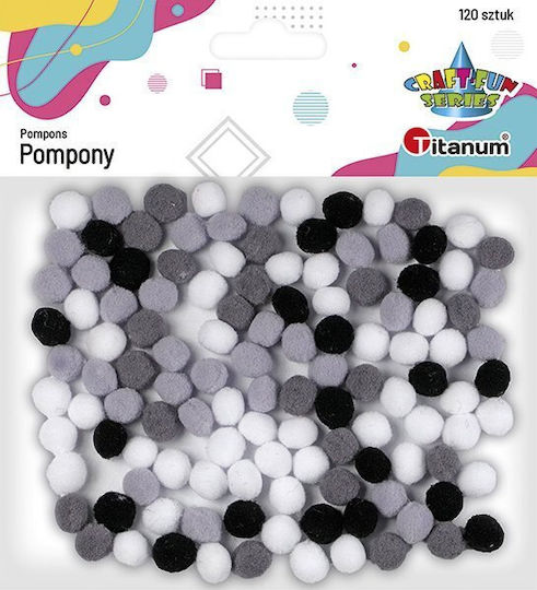 Pom Pom Polyester Titanum 10mm Mischung 120 Stück