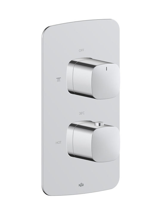 KFA Built-in Mixer & Spout Set for Shower Silver 5907571570664
