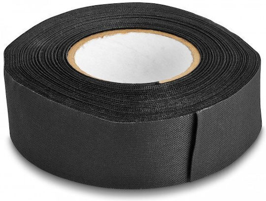 DeLock Αυτοκόλλητη Υφασμάτινη Ταινία Μαύρη 25mx25mm