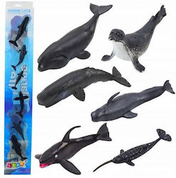 Set Mini Figures Marine Mammals Orca Photo Dolphin 6-8cm 6pcs