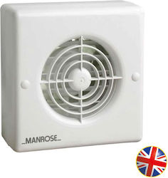 Manrose Επιτοίχιος Εξαεριστήρας Μπάνιου 100mm
