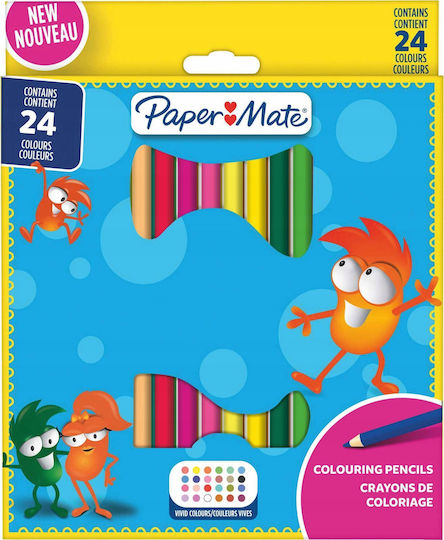 Моливи За Оцветяване Paper Mate Paper Mate Kids Colouring Bunt 24er M Blister Моливи За Оцветяване Paper Mate Paper Mate Kids Colouring Bunt 24er M Blister