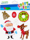 Santa Claus Eva Decoration 6 Pieces Cf 12/288