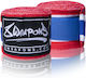 8 Weapons Semi-Elastic Martial Arts Hand Wraps 3.5 M Red Blue