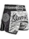 Σορτσάκι Muay Thai 8 Weapons Carbon Sak Yant Tigers White