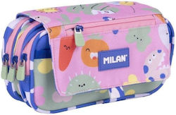 Milan Pencil Case with 3 Compartments Green