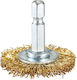 Wire Wheel Brush Brass Coated