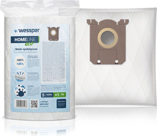Wessper Vacuum Cleaner Bags 12pcs Compatible with Vacuum Cleaner Philips / AEG / Electrolux