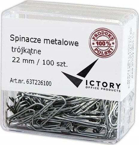 Victory Office Clips De Birou 22mm 100 Bucăți Triunghiular Plastic Cutie