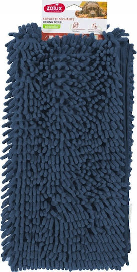 Zolux Prosop Uscare Câine Microfibră 90x24 Albastru