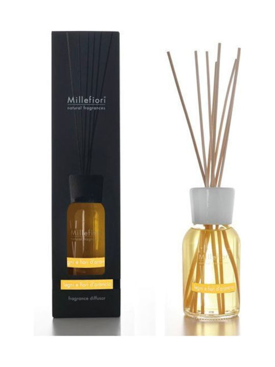 Millefiori Scented Diffuser Sticks Wood and Orange Blossom 100ml