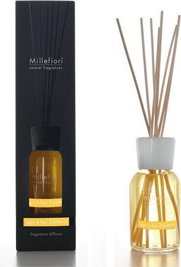 Millefiori Scented Diffuser Sticks Wood and Orange Blossom 100ml