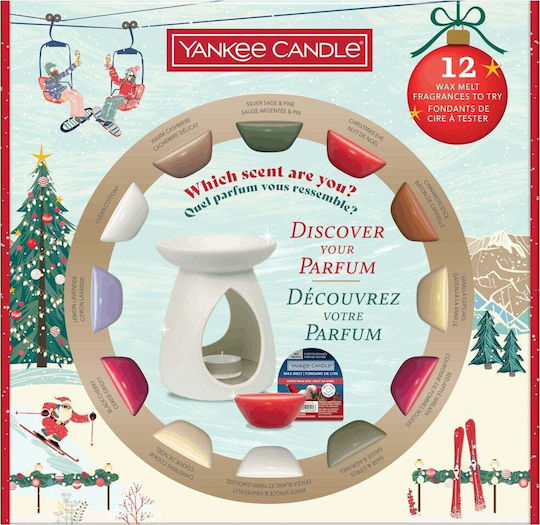 Yankee Candle Χριστουγεννιάτικο Σετ Αρωματικών Wax Melts με Άρωμα Κανέλα 12τμχ 22gr