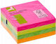 Q-connect Self-adhesive Sticky Notes 76x76mm 1x400 Sheets 4 Colors Neon