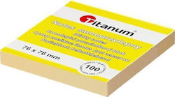 Σημειωματάρια Αυτοκόλλητα Titanum 76x76mm 100 Φύλλα Κίτρινα