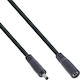 Cablul De Extensie Inline Inline Dc Mufă Dc Tată Mamă 3.5x1.35mm Awg 18 Negru 0,5m