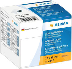 Herma Selbstklebende Etikettenrollen 70x38mm 1Stück Herma Selbstklebende Etikettenrollen 70x38mm 1Stück