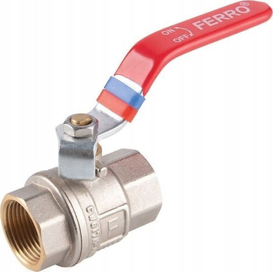 Ferro Kfp1 Water Ball Valve Handle 1/2'' Female-Female F-power Zkw-15-ww-r-fer-power