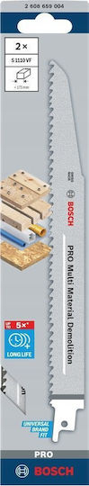 Bosch Reciprocating Saw Blade Pro Multi Material Demolition S1110vf 1.6 x 22 x 225mm 2 Pieces