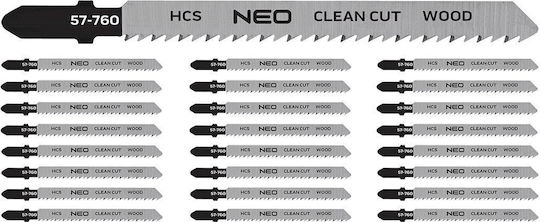 Jigsaw Blades 10TPI HCS T-Shank 25 Pieces Clean Cut