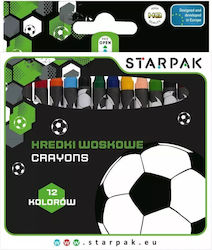 Wax Crayons 12 Colors Football Stk Tub 12/144