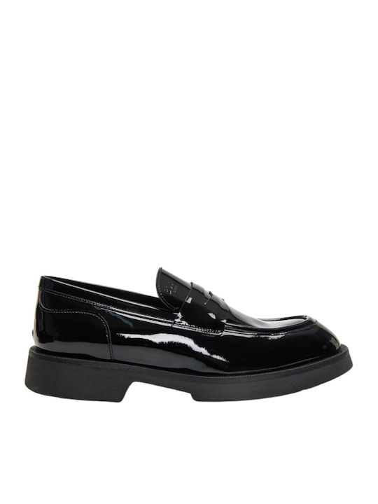 Boss Shoes Δερμάτινα Γυναικεία Loafers σε Μαύρο...