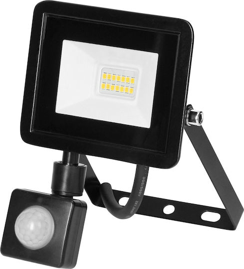 Orno Waterproof LED Flood Light 10W Natural White 4000K with Motion Sensor IP44