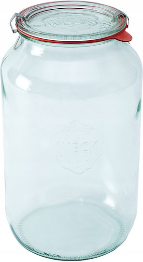 Weck Set 4Stück Gläser Allgemeine Verwendung mit luftdichtem Deckel Glas Transparent 3000ml