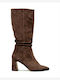Suede Women's Boots with High Heel CROSTA