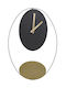 Beliani Manigod Wanduhr Metallisch Schwarz Ø32cm