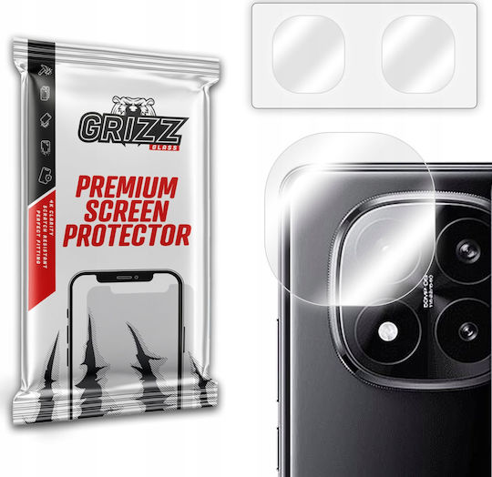 GrizzGlass Hybridglass Camera Protection Tempered Glass Transparent for the Xiaomi Redmi Note 14 Pro Plus