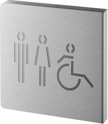 Πινακίδα Σήμανσης Wc Ανδρών Γυναικών Αμεα 120x120 Mm Ανοξείδωτη Αυτοκόλλητο Thirard 00282387 Πινακίδα Σήμανσης Wc Ανδρών Γυναικών Αμεα 120x120 Mm Ανοξείδωτη Αυτοκόλλητο Thirard 00282387