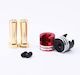 Protonrc Heatsink Bullet Plug Grips 5mm Bullets Black Red With Holes