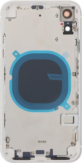 Batterieabdeckung Frame Battery Door Back Bezel + Weiß für iPhone XR