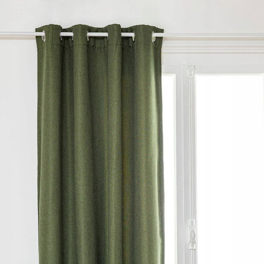 Atmosphera Vorhang Verdunkelung mit Grommet Grün 140x260cm