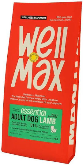 Wellmax Essential Ξηρά Τροφή Σκύλου Adult Lamb 2kg