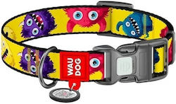 Collar Waudog Nylon Nylon Collar QR Passport Plastic Fastex Furry Monsters Pattern S 15mm/25-35cm