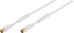 Vivanco Antenna Cable Coax Male - Coax Female White 7.5m
