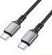 Borofone USB 2.0 Cable USB-C male - USB-C 60W Μαύρο 1m