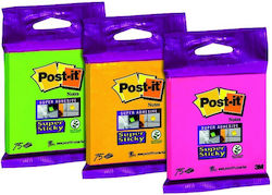 Sticky Memo Notes Post-it 3m 6820-ss3 76x76 Fluo Colors 75 Sheets
