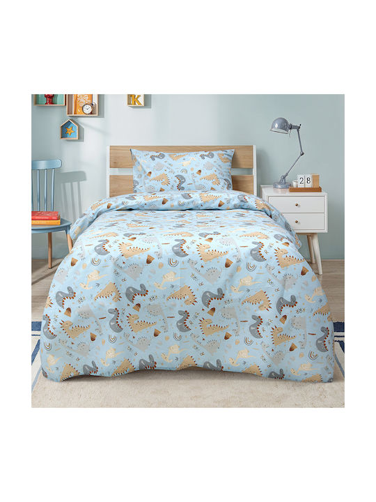 Lino Home Σετ Παιδική Παπλωματοθήκη Μονή Πετρόλ Lino Home Σετ Παιδική Παπλωματοθήκη Μονή Πετρόλ