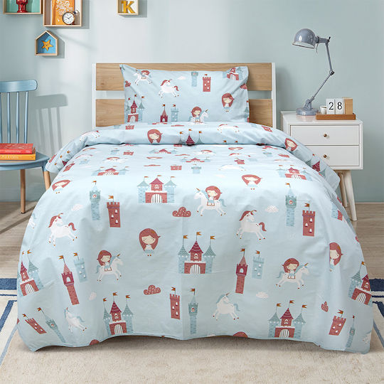 Lino Home Комплект Детски Плик за Завивка Единичен с Калъфка Mint 160x240бр