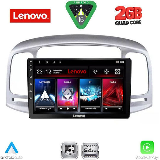 Lenovo Автомобилна Аудио Система (Блутут/USB/WiFi/GPS/Apple-Carplay/Android-Auto) с Тъчскрийн 9"