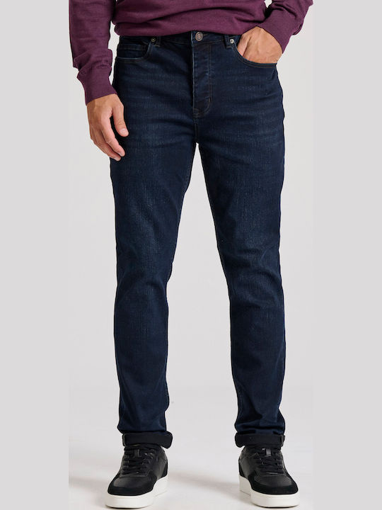 Ανδρικό Παντελόνι Τζιν Ελαστικό Slim Tapered Fit Μπλε