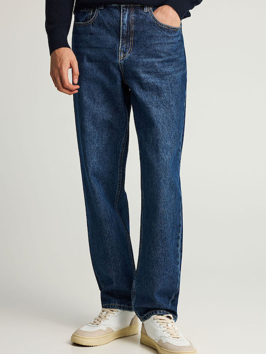 Men's Jeans Pants with Loose Tapered Fit Washed