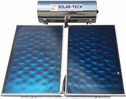 Solar-Tech ST-DGL Ηλιακός Θερμοσίφωνας 200lt Inox Διπλής Ενέργειας τ.μ. Επιλεκτικός